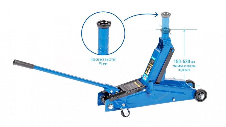Подкатной домкрат 3 тонн с проставкой NORDBERG N32031L
